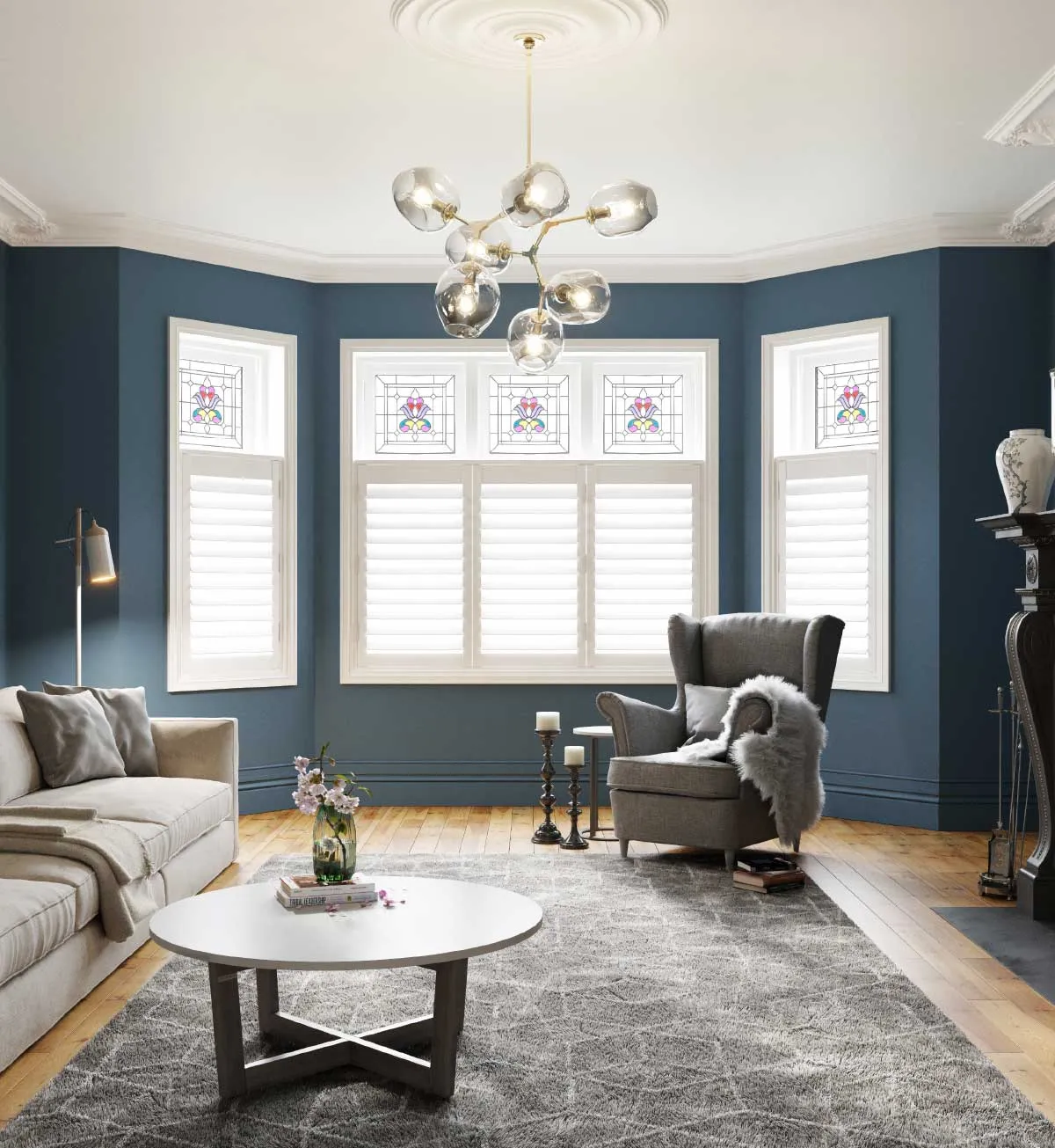 Interior shot of shutters