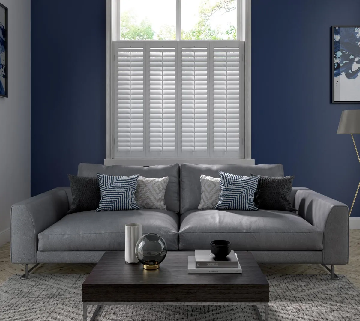 Interior shot of shutters